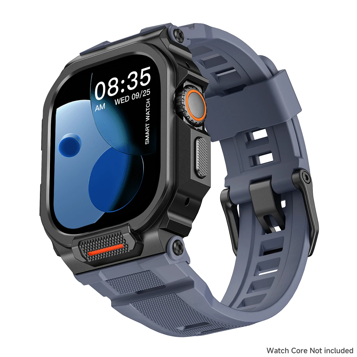 Zinc Alloy Protective Watch Band with Silicone Strap