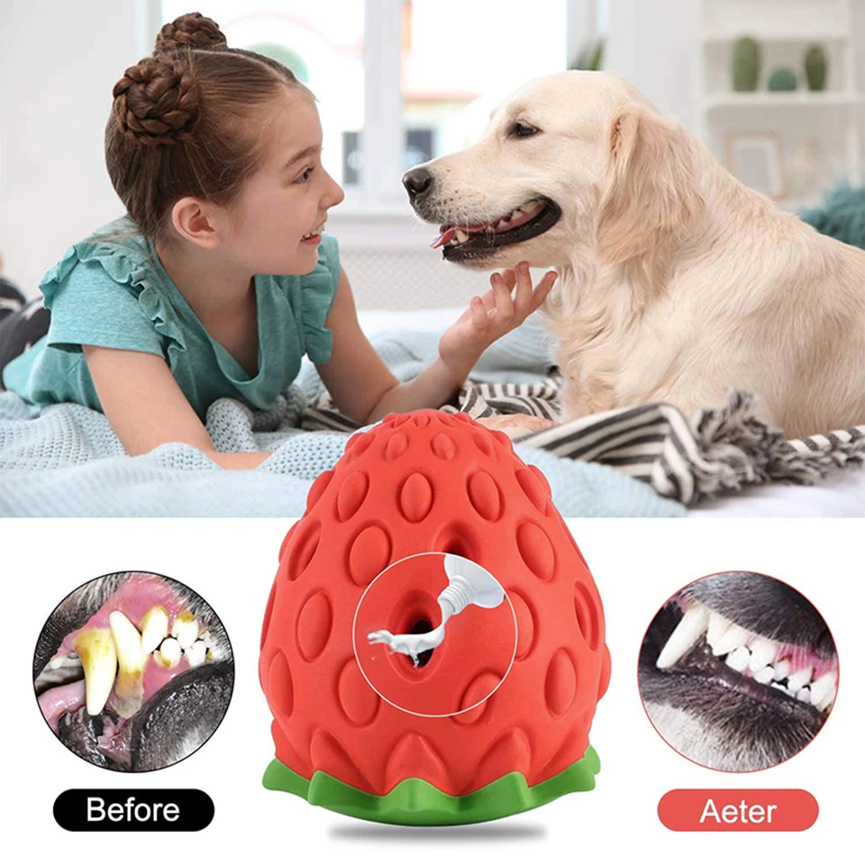 Tappetino Sniffatore A Forma Di Fragola Per Cani | 12 Peluche Interattivi | Gioco Puzzle Per Distribuire Cibo | Ideale Per Allenare Il Fiuto E La Mente | Giocattolo Anti-noia Per Cuccioli