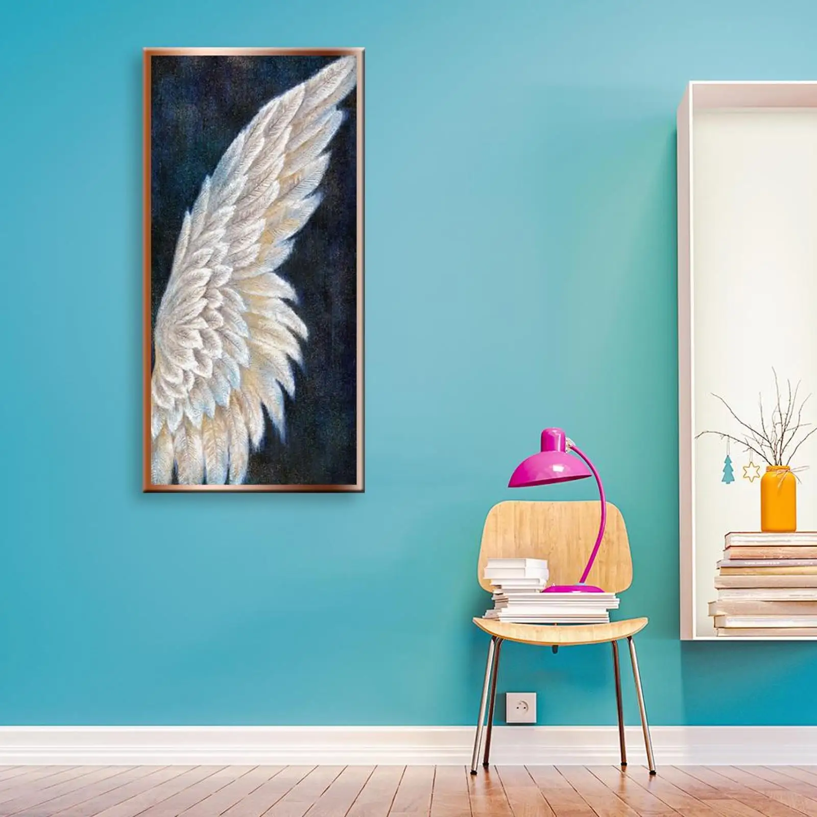 Angel Wings 5D DIY Full Round Drill Diamond Painting Hanging Canvs Art Handworks