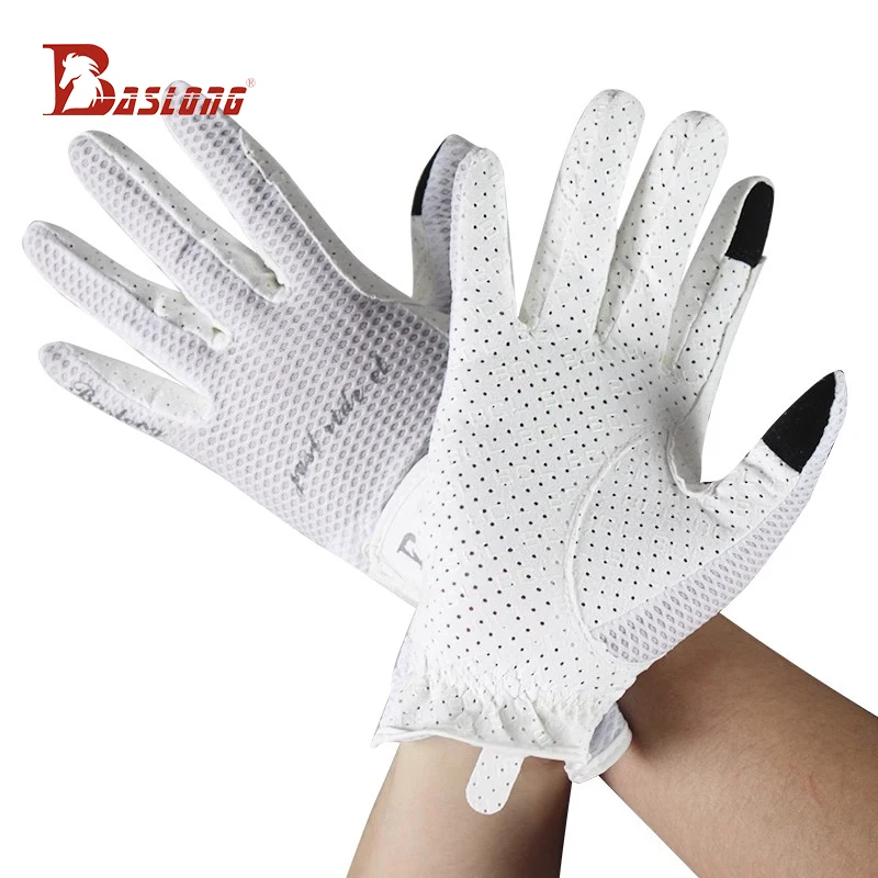 Baslong Equestrian Gloves Men's and Women's Riding Gloves Knight Equipment Hand-Centered Silicone Non-Slip Breathable Equestrian Sports Cycling Harness