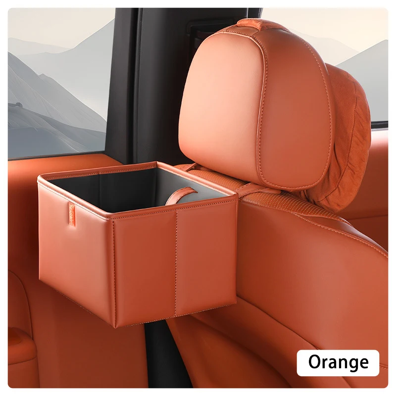 Trash can for car; multi-functional storage box for car interior; foldable storage box rear seat of car supplies