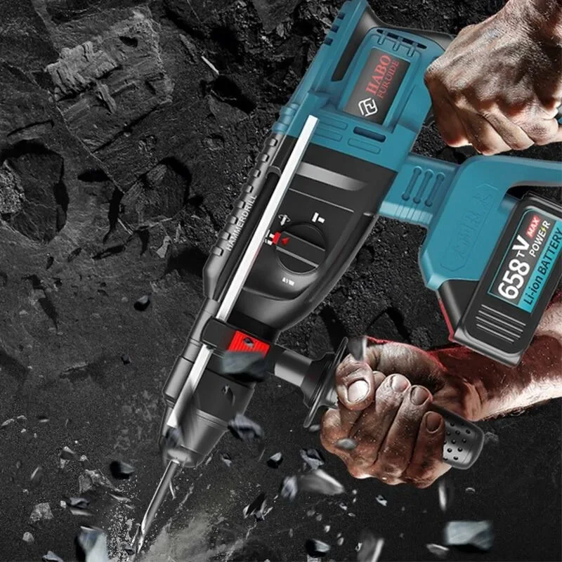 1000W 3600rpm Cordless Electric Rotary Hammer Rechargeable 8600ipm Electric Hammer Drill Power Tools For Makita 18V Battery 6