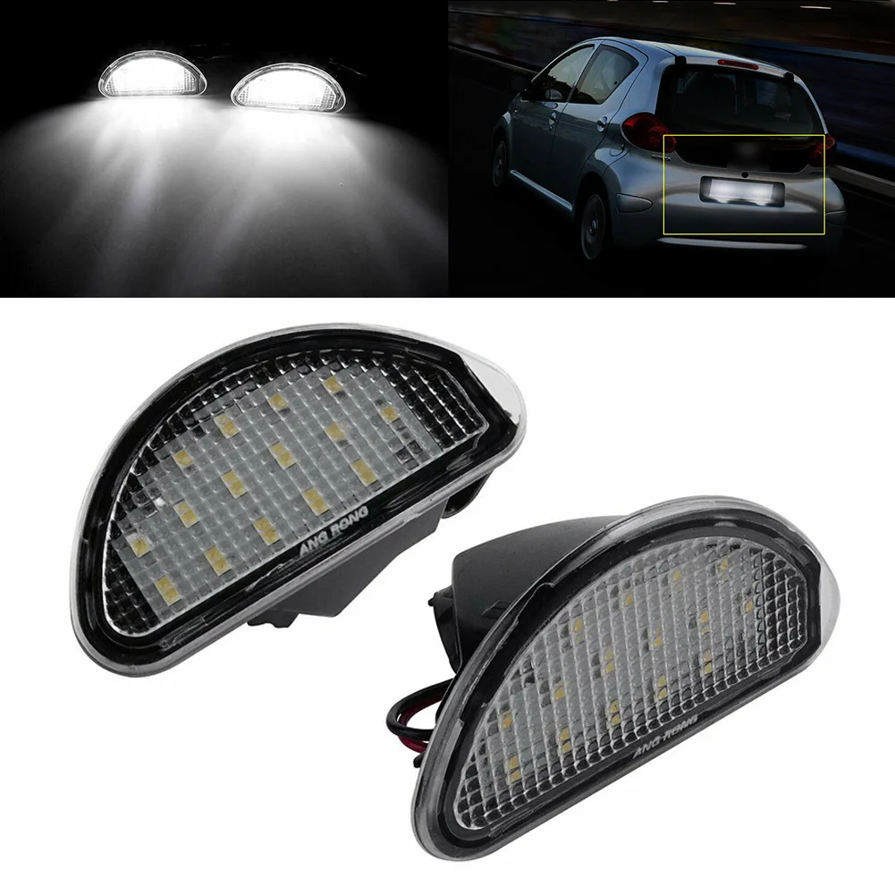 

2x для Toyota Aygo 2005-2014, Женский номерной знак, фонарь с номерным знаком, белый цвет, фонарь с номерным знаком, фонарь с can-шиной