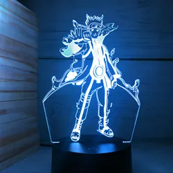 Veilleuse LED 3D à l'effigie de l'anime Naruto, Uchiha Obito, avec télécommande tactile, lanterne en acrylique, jouet créatif, cadeau idéal, 7/16 