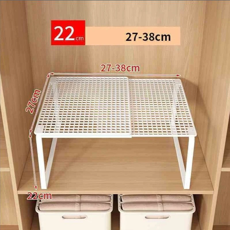 1pc Wardrobe Scalable Layered Partition Board Stackable Large-capacity Shelf Shoe Cabinet Sorting Board Wardrobe Organizer 6