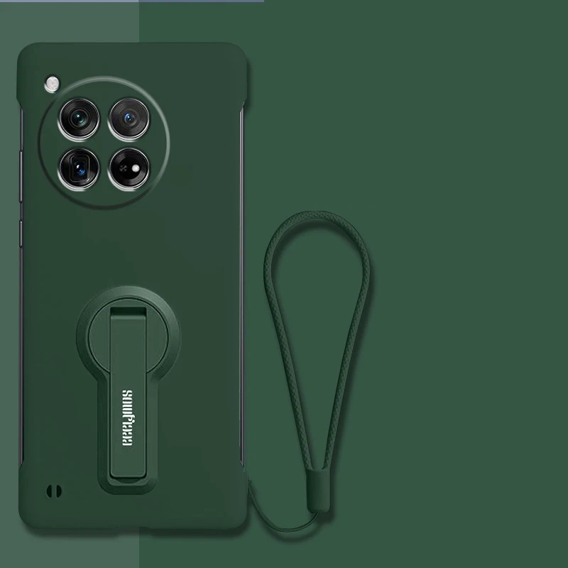 Sleek Frameless Hard Phone Case with Holder & Screen Protector