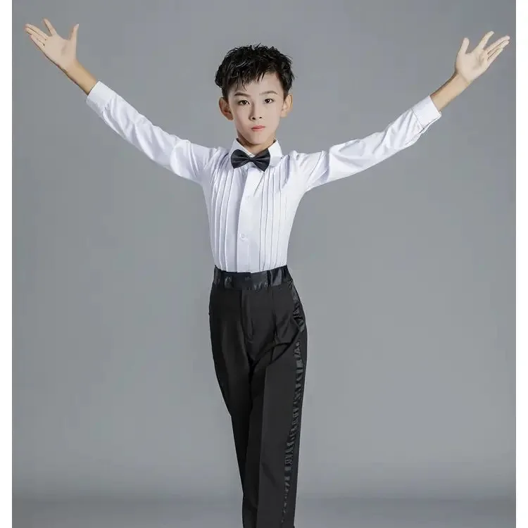 Dance Dress Boys Children Latin Dance Dress Practice Clothes Summer Latin Competition Performance Costumes Shirt Pants Suit