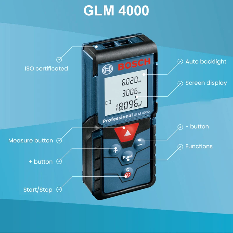 ボッシュ 40 メートルレーザー距離計 GLM 400/4000 マルチモード ボッシュ 40 メートルレーザー距離計 GLM 400/4000 マルチモード