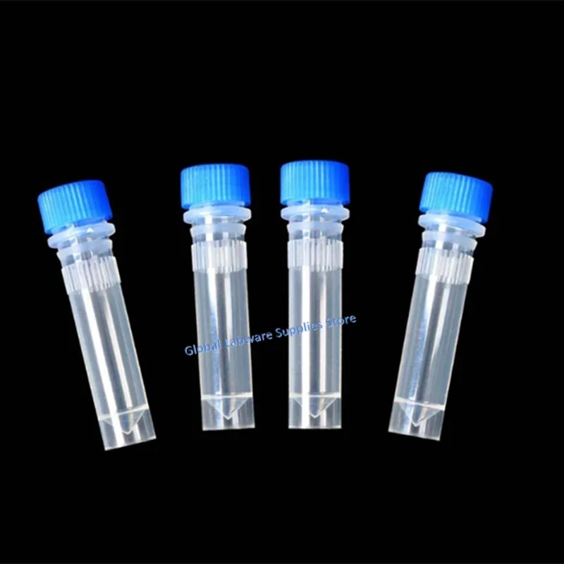 500pcs 1.5ml Cryopreservation Tube Laboratory Freezing Tubes Centrifuge Tube Cryo-Tubes For Lab Analysis With Screw Cap