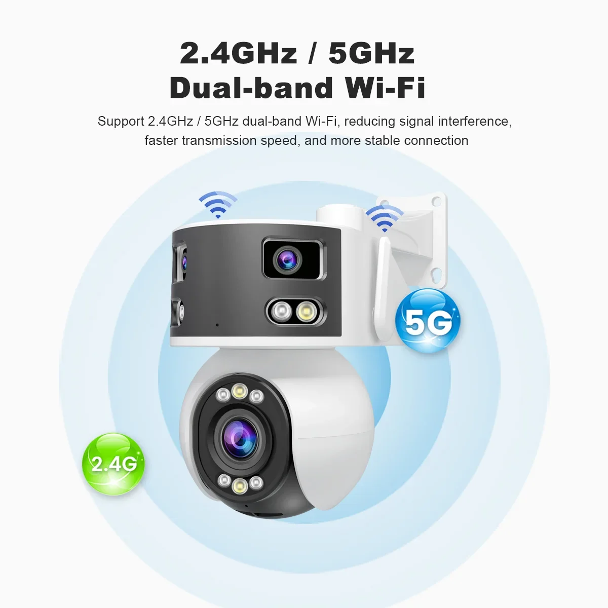 Srihome SH055 8MP WIFI IP Camera 180° Field of View 5X Zoom