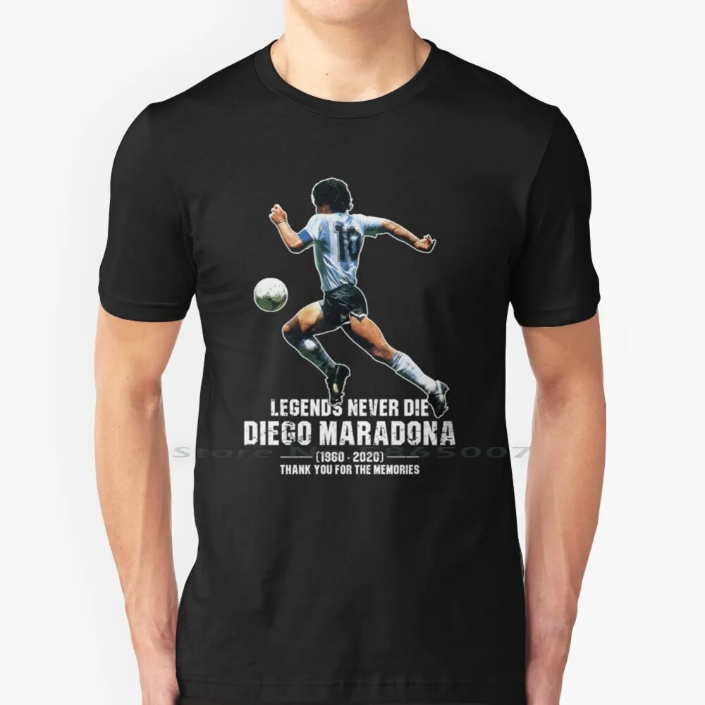 Legends Never Die Diego Maradona Grazie Per I Ricordi T Shirt 100% Cotone Soccer Maradona Argentina Maradona Napoli