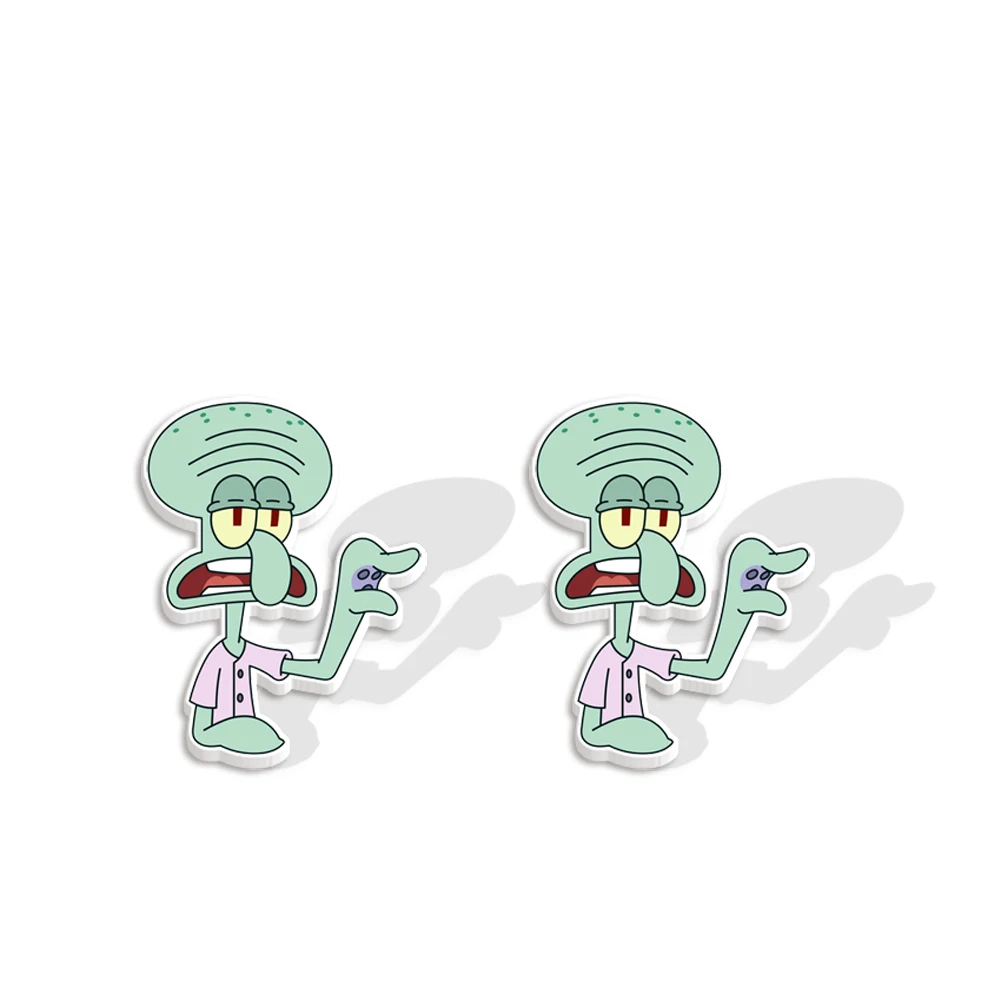 Wholesale Classical Anime Characters Spongebob Prints Epoxy Stud Earrings Handcraft Acrylic Resin Earrings 6