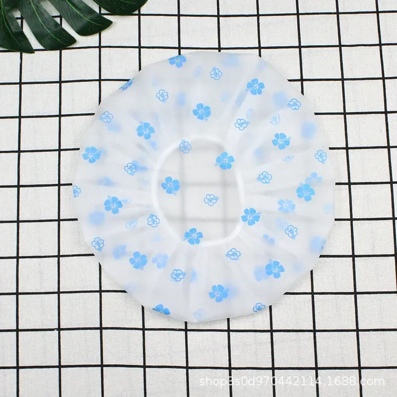 Hot Selling Waterproof Shower Cap Thickened Elastic Shower Cap Shower Cap Ladies Spa Bath Accessories Hair Salon Bathroom Produc 4