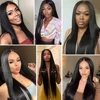 250 Density Straight Hair V part Wig 16-34Inches Upgrade Brazilian Glueless Wigs For Women 100% Human Hair Head Clip In Half Wig 6