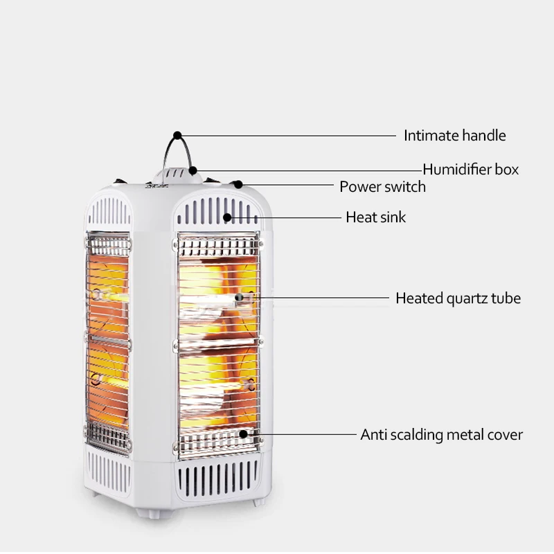 

220V 1800W Room heaters Four Sided Electric Heater Mutifuction Household Warmer Energy Saving Heater Household Heater