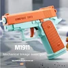Water Gun 1911 Shape Play Water Gun Manual Operation Running Fire Gun Toy Outdoor Children Festival Birthday Gift Summer Toys 1