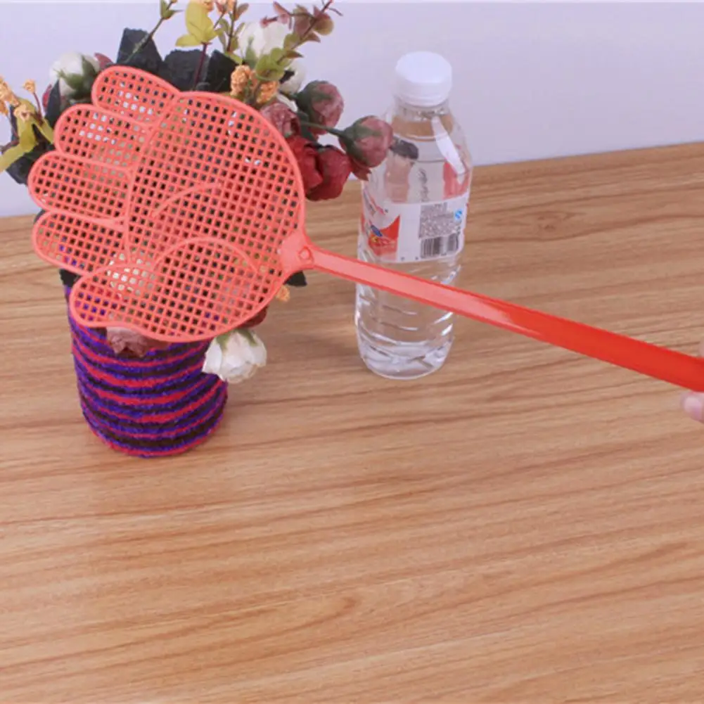 4Pcs Fashion Swatters Random Color Fly Swat Shatter All Match Undeformable Handheld Long Handle Fly Swatter Trap