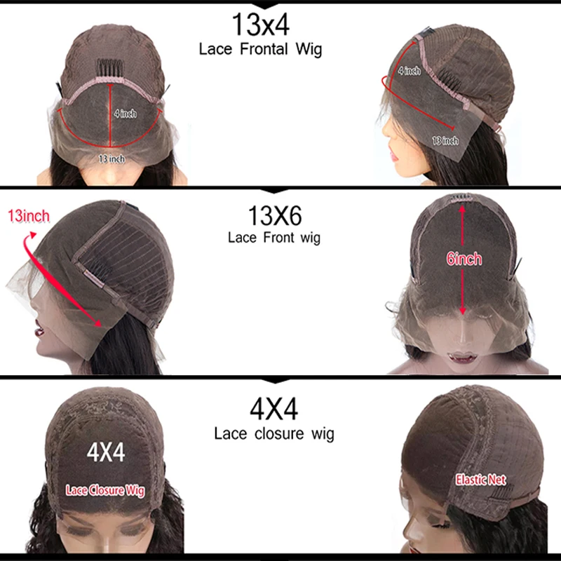 180% Deep Water Wave Curly Baby Hair Lace Wig Kinky Edges Lace Front Wig Human Hair PrePlucked 13x6 Transparent Frontal