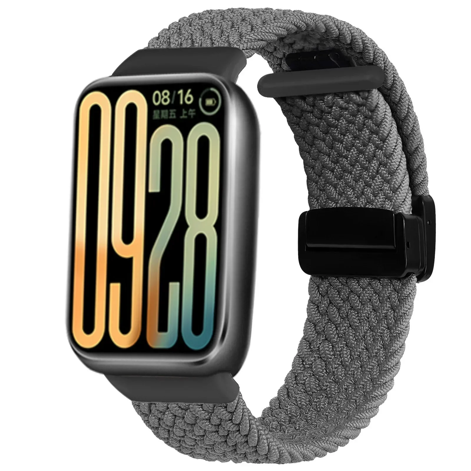 Nylon Braided Magnetic Buckle Breathable Adjustable Watch Strap Bracelet