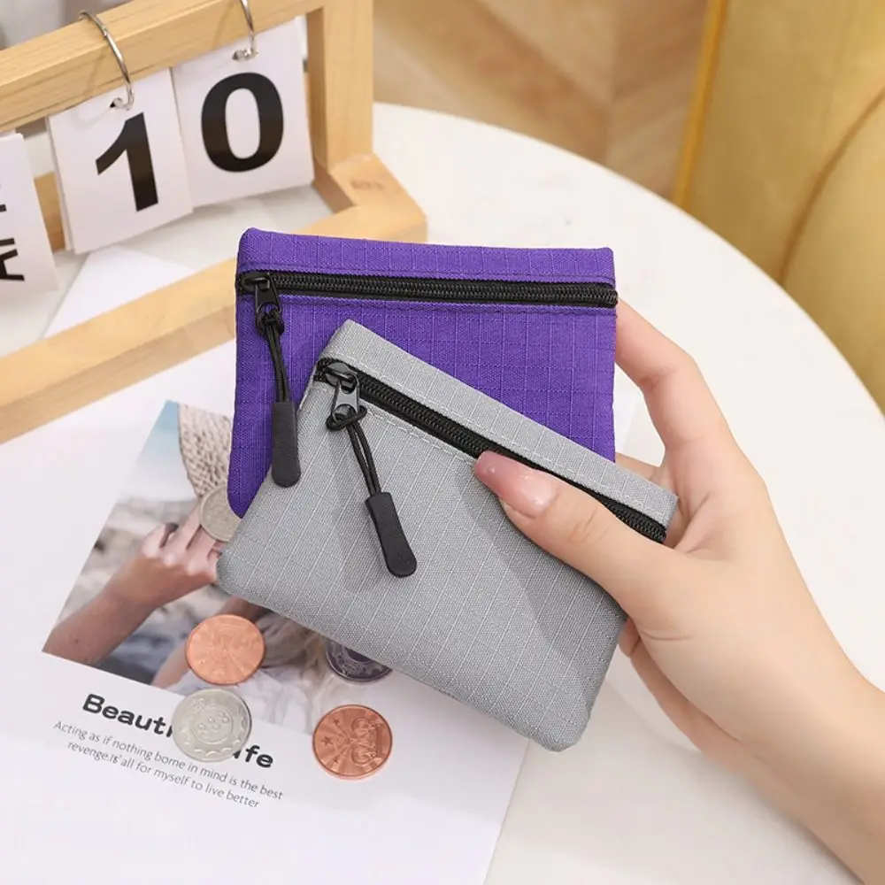 Coin Purse Plush Coin Purse Coin Wallet Change Bag Card Wallet Fashion Zipper Type Women Solid Color Waterproof Small Item Card Storage Bag Travel Portable