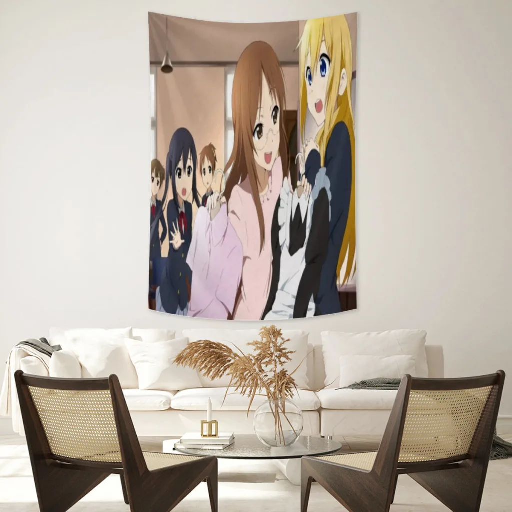 

Anime Japan Kawaii New K-ON! Tapestry Fabric Lace Wall Hanging Beach Room Decor Fabric Yoga Mat Sheet Sofa Blanket