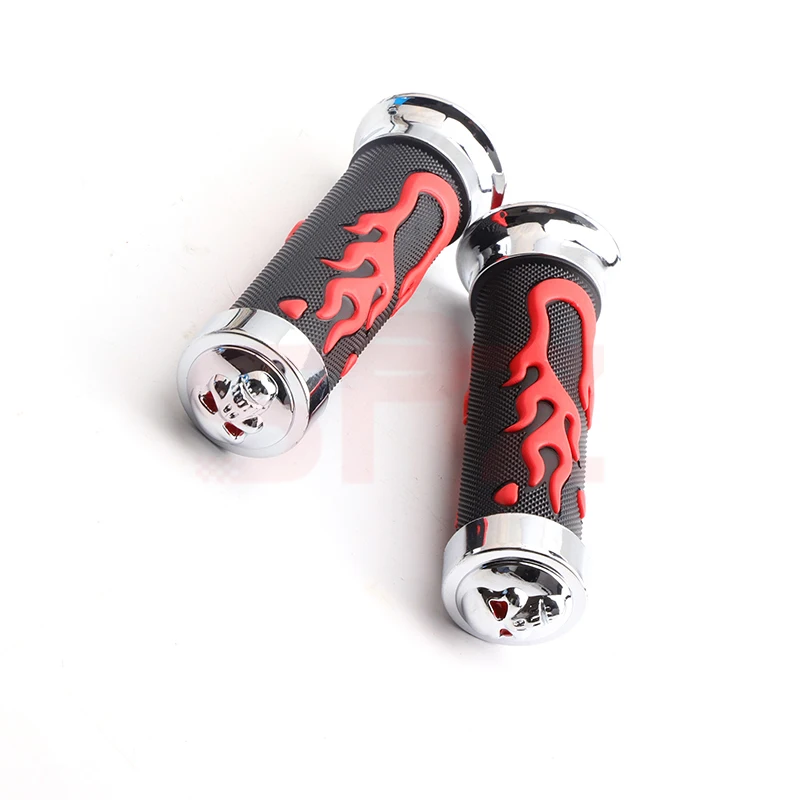 22/24mm Universal Motorcycle Handlebar Colored Skeleton Rubber Handle Grip Scooter Handlebar for Harley Honda Yamaha