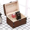 Vintage Treasure Storage Box Piggy Bank Organizer Saving Box Case with Lock for Home Retro Treasure Chest with Lock 3