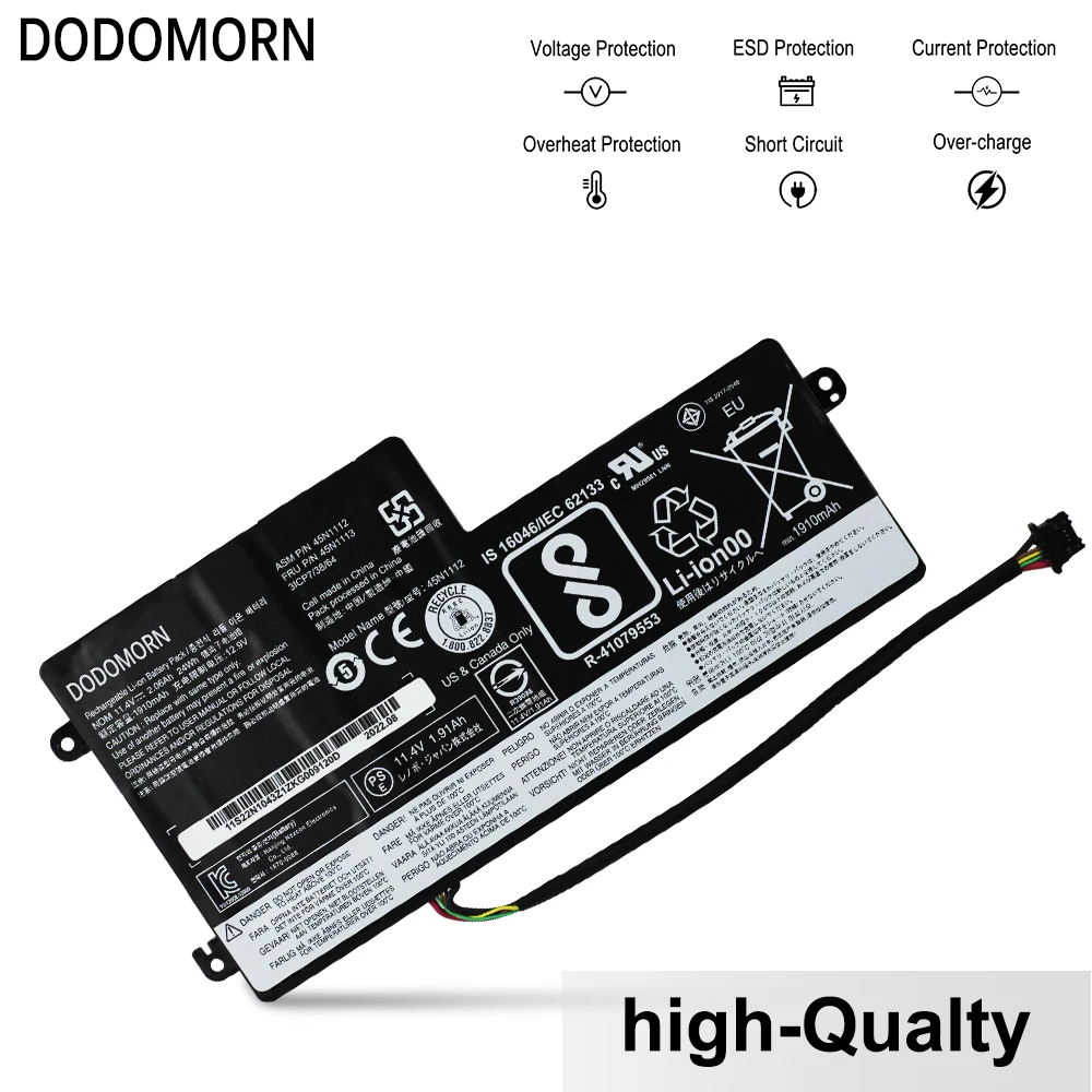 Dodomorn-bateria do Portátil para Lenovo Thinkpad T440 T440s T450 T450s X240 X250 X260 X270 45n1110 45n1111 45n1112 11.4v 24wh 2.06ah - Imagem 4