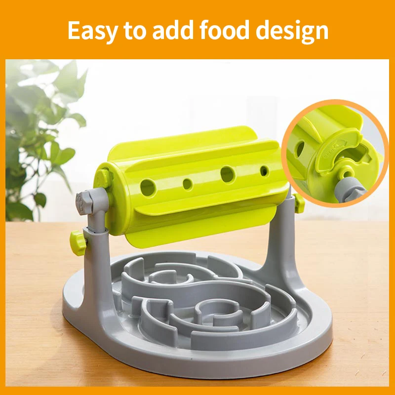 Rolling Adjustable Puzzle Slow Food Cat Dog Bowl Food Utensils Roller  Leaking Food Anti Choke Slower Feeder Bowl Toy - AliExpress