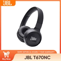 JBL Tune 670NC ANC Wireless On-Ear Headphones, Adaptive Noise Cancelling, Smart Ambient, Up to 70H Battery Life with Speed Charg