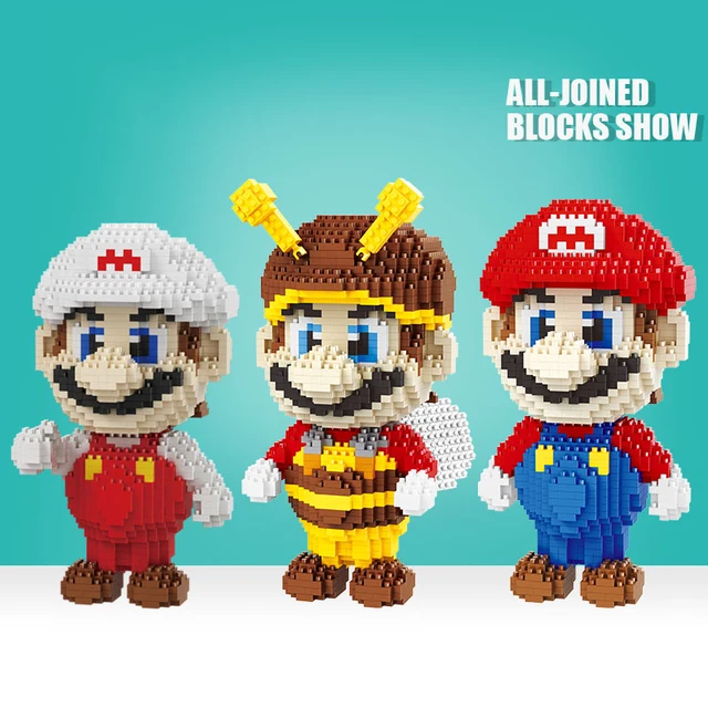 White Cap Balody Mario Anime Mario Building Blocks Figures Luigi