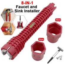 

Wrench Tools Faucet and Sink Installer Wrench Anti-Slip Handle Double Head Wrench Tool Extra-long Design Tool Practical