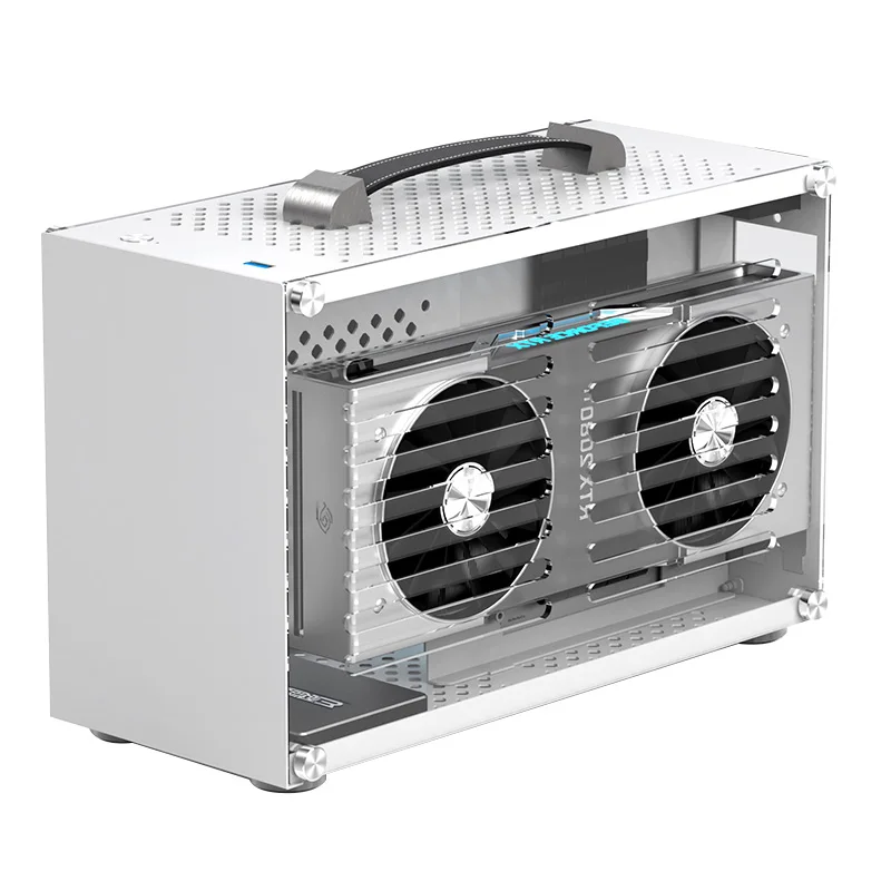 Pccooler I100 Pc Computer Casechassis Supporta I7 11700 Rtx3080 Psu Htpc Pc Custodia Da Gioco Tutta La Valigia In Alluminio Portatile Mini Itx