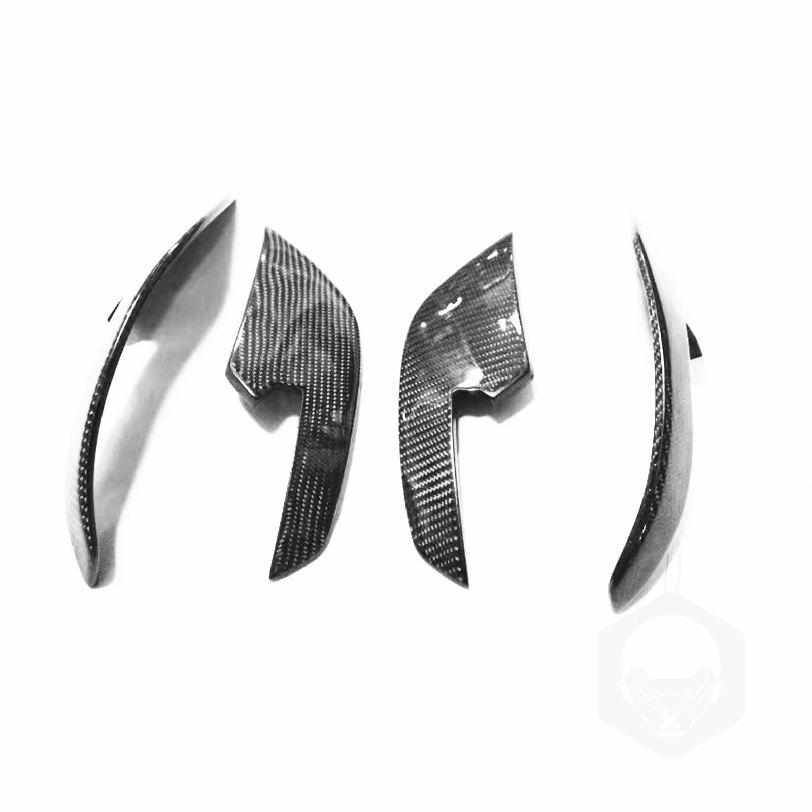 프론트 범퍼 사이드 에어 벤트 트림, 실제 탄소 섬유 하부 흡기 프레임 커버 스플리터, 아우디 A6 RS6 2013-2016 RS7 2012-2015, 4 개