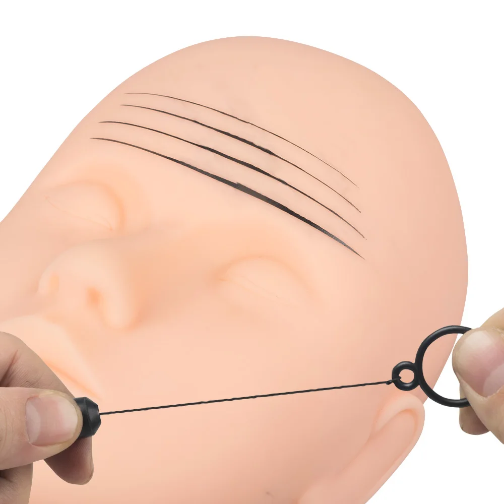 New Stretchable Mapping Pre-ink String Microblading Eyebrow Makeup Dyeing Thread Semi Permanent Eyebrows Grid Measuring Tools eyebrow measuring tools