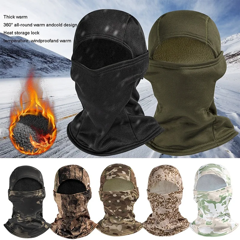 Winter Fleece Tactical Military Balaclava Outdoor Hunting Cycling Hiking  Skiing Scarf Snowboard Face Mask Windproof Men Women