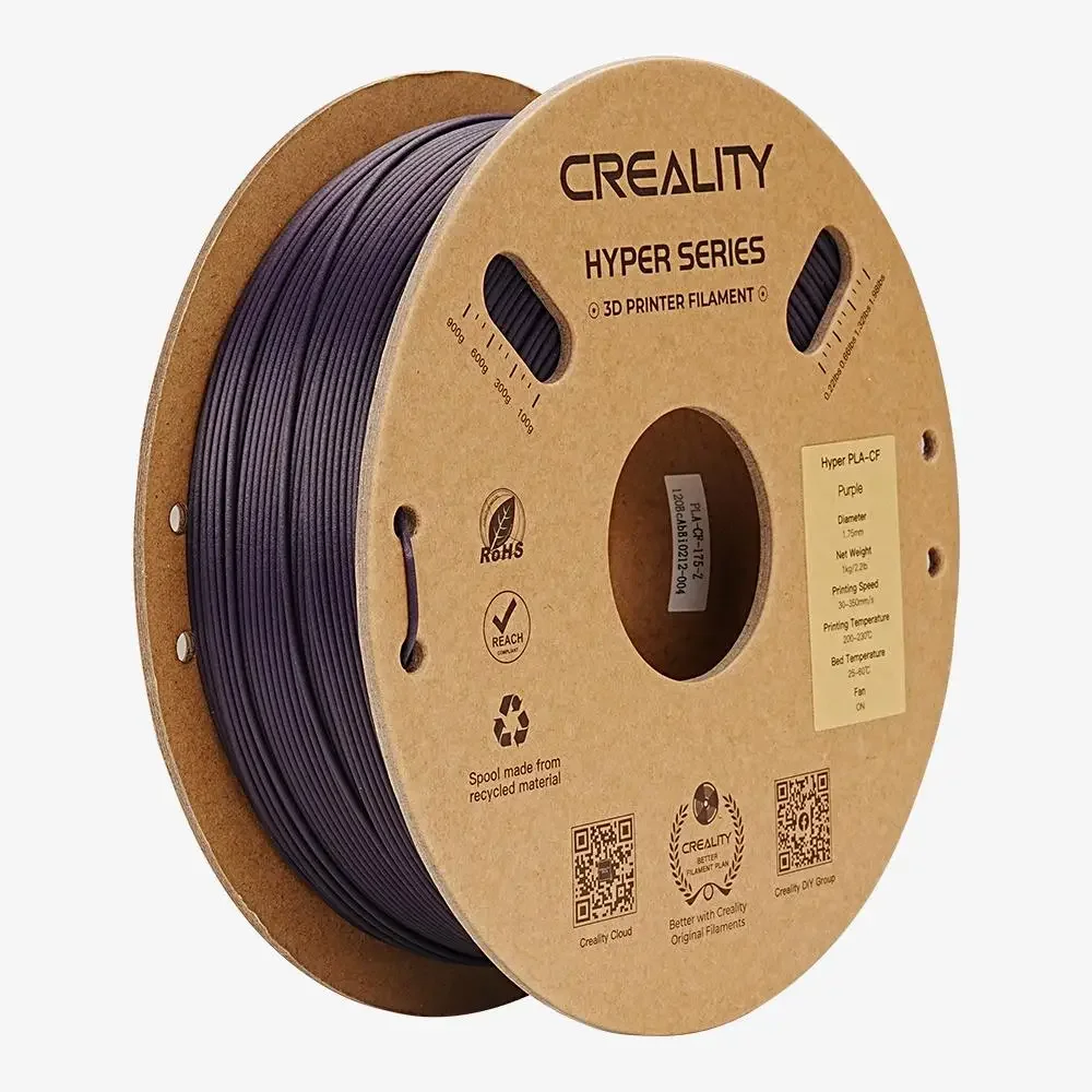 Creality 하이퍼 PLA-CF K1C K1 Max 3D 프린터 필라멘트 매트 마감, 3D 인쇄 재료 인쇄 속도 최대 300 mm/s, 1.75mm, 1kg