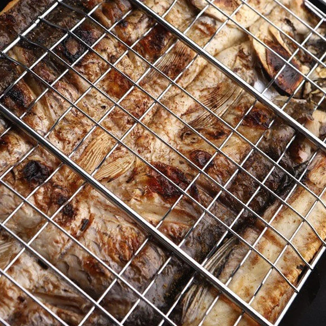 Grillező Kosár Grill Háló Szőnyeg Hús Zöldség Steak Piknik Party Barbecue Szerszám Hőálló Kültéri - Image 2