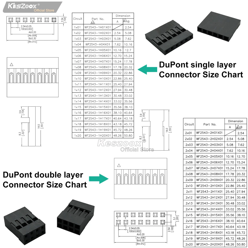 cabo pré-crimpado, 2-6P, 2.5mm, 5057-900 Dupont, 2.54mm, 22AWG