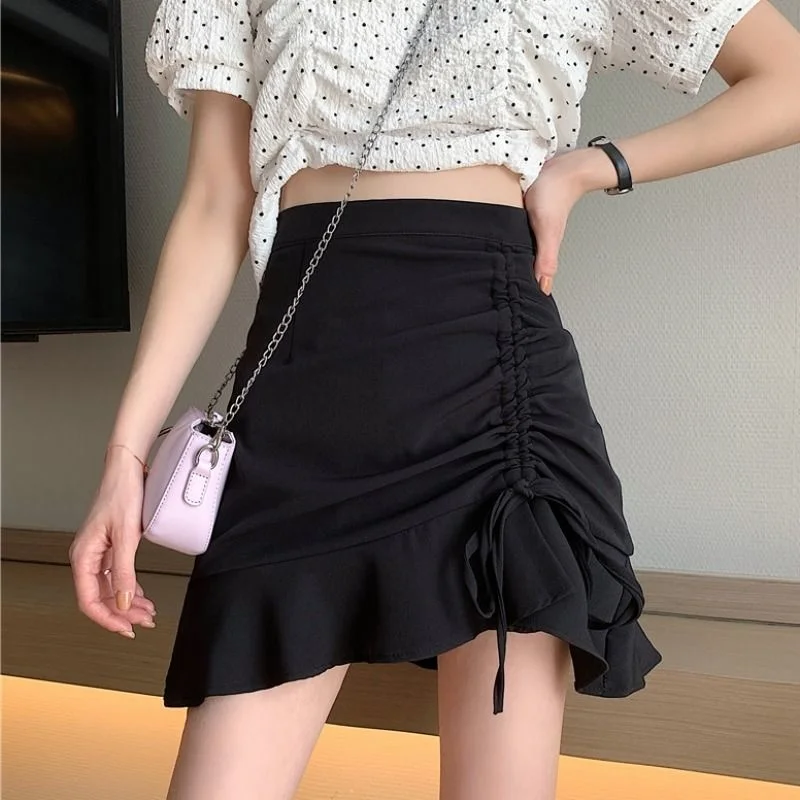 

Юбка женская трапециевидная, пикантная тонкая мини-юбка, одежда для женщин