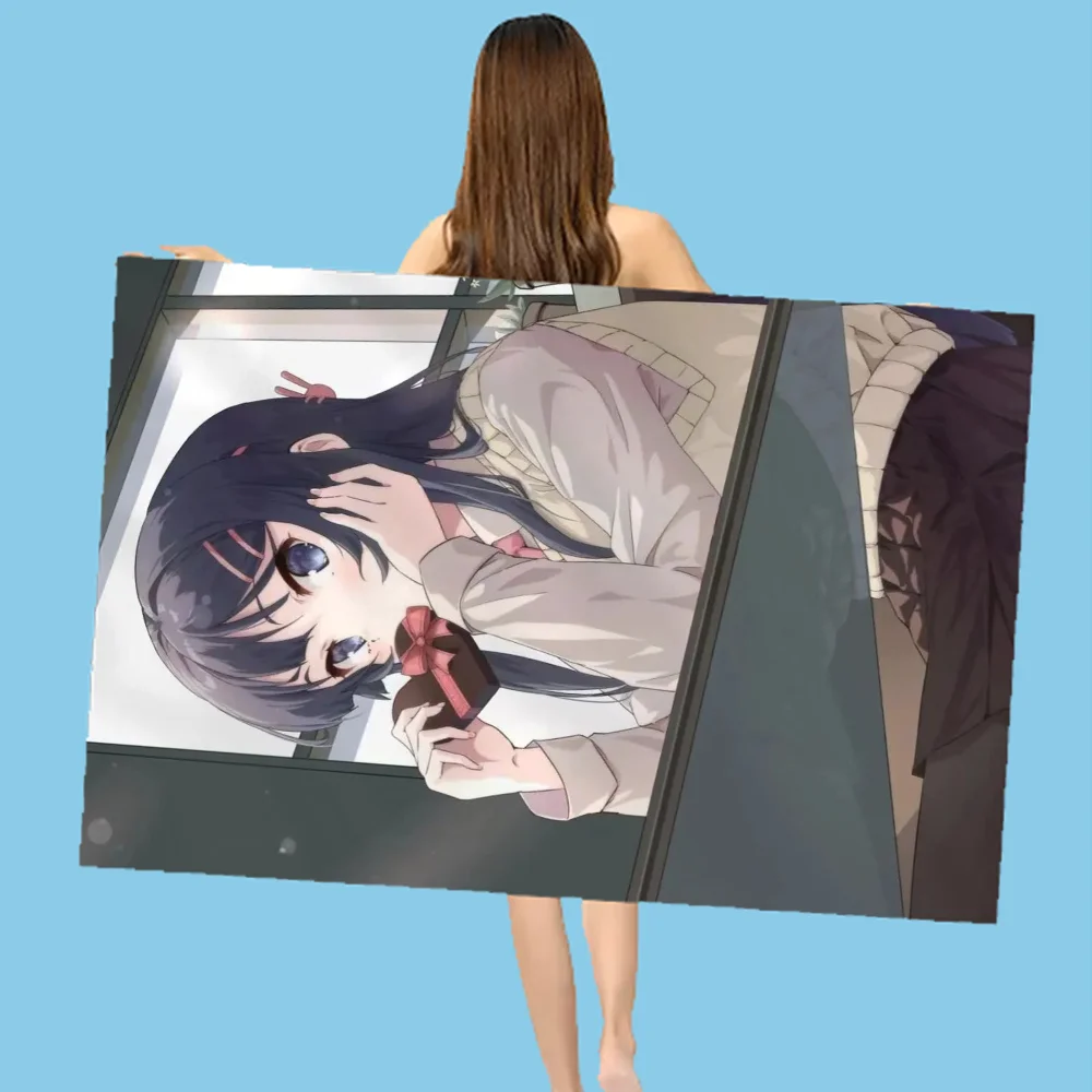 Mai Sakurajima Towel  Microfiber, absorbent, quick-drying, soft, workout, yoga, swimming, mountaineering, resort, beach towel 3