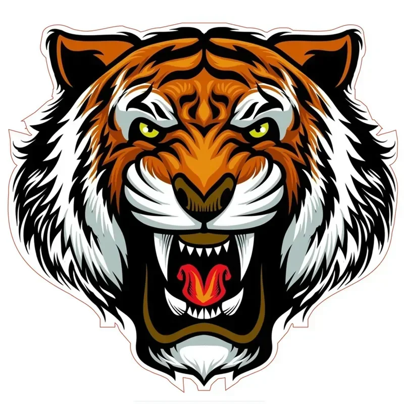 

Personality Colored Car Stickers Evil Tiger Funny Automobile Sticker Sunscreen Creative Vinyl Decals