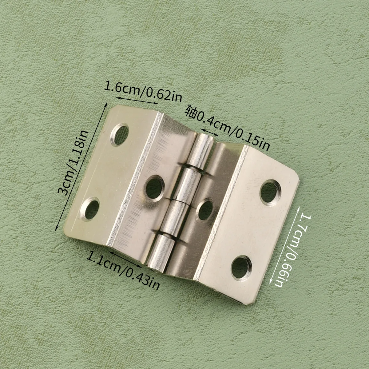 Four fold side length 30mm bronze hinge iron sheet 6-hole right Angle hinge right Angle suitable for clamping 24mm board