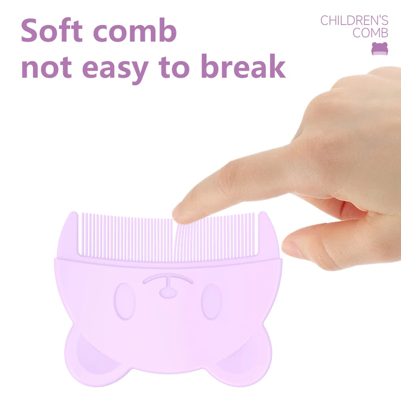 Macarons Color Cartoon Bear Safe Baby Comb Baby Hair Scale Brush Safe Comb Newborn Brush Hairbrush Kids Boy Girl Gifts hair brush comb baby hair comb