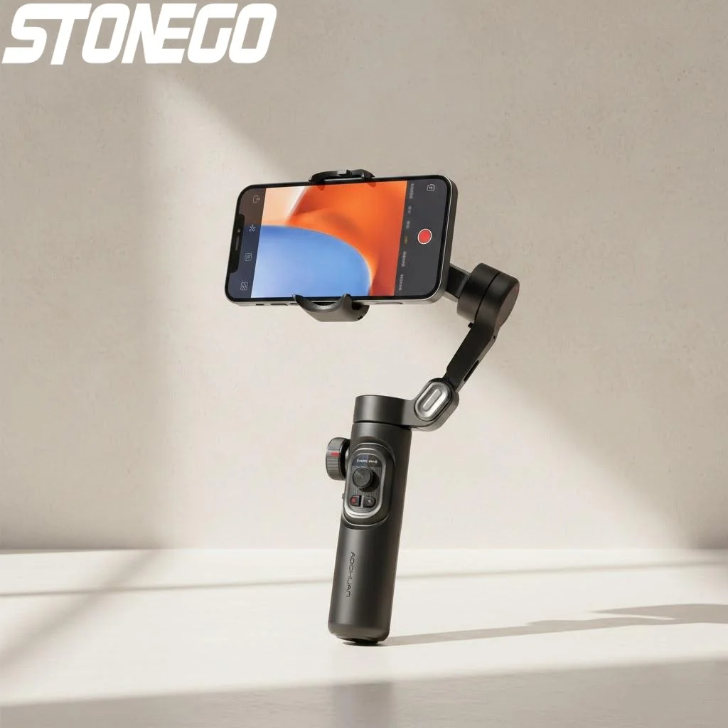 Stabilisateur 3 Axes pour Smartphone avec Trépied, Autonomie 10h