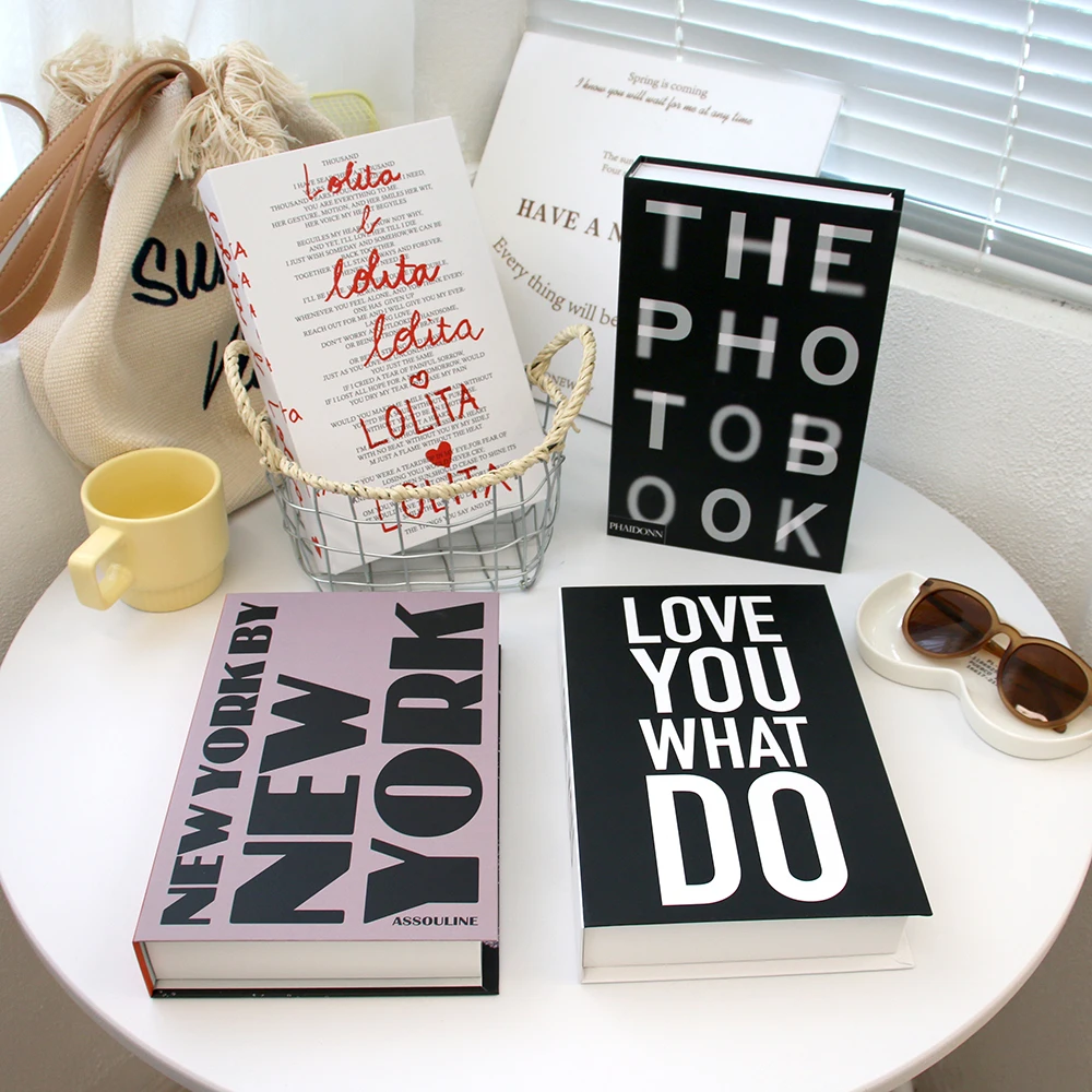 

New Coffee Books Fake Books Home Decoration Book Fashion Books for Table Decorative Model Shop Hotel Study Furniture Decoration