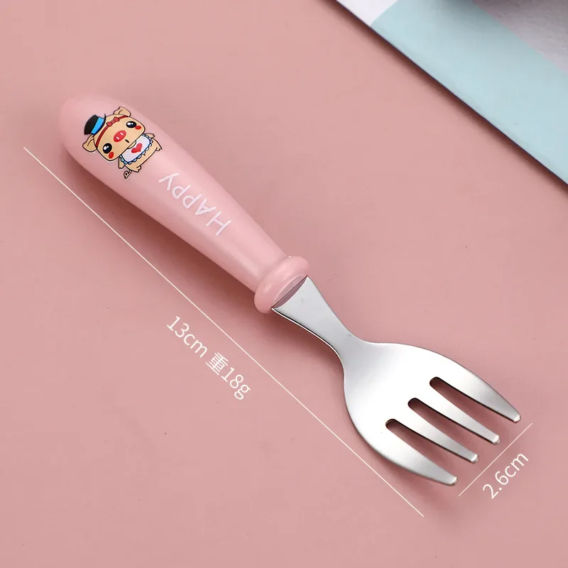Baby Gadgets Tableware Set Children Utensil Stainless Steel Toddler Dinnerware Cutlery Cartoon Infant Food Feeding Spoon Fork learning spoons