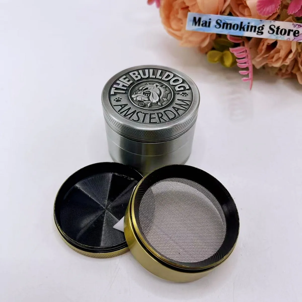 1.6/2inch Dog Herb Grinder 4-layer Manual Spice Salt Mill Mortar Tobacco Raw Grass Grinder Cigarette Accessorie Smoking Tool 4