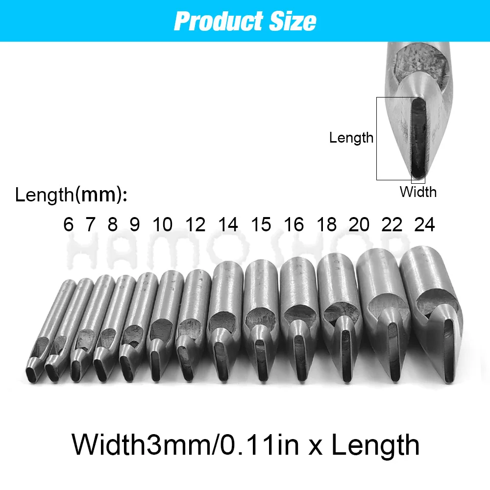 Leather Oval Shape Hole Punch Tool - Steel Craft DIY Punch