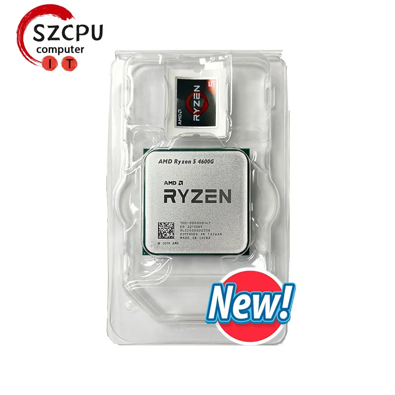 Amd ryzen 5 4600グラムR5 4600グラム3.7 ghz 6コア12スレッドcpuプロセッサ7NM L3 = 8メートル100 ...